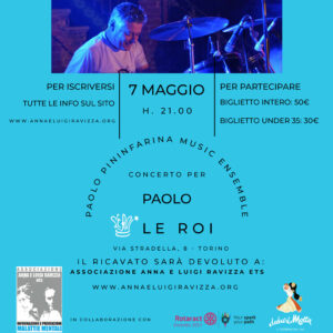 EVENTO - 7 maggio 2026 ore 21,00 <br>Paolo Pinninfarina Music Ensemble